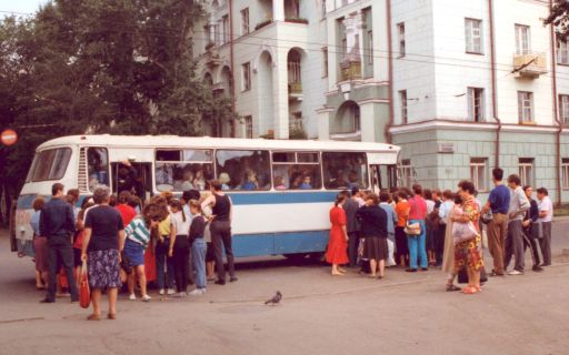 Proppen in een bus
