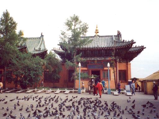 Het Gandan klooster in Ulan Bator