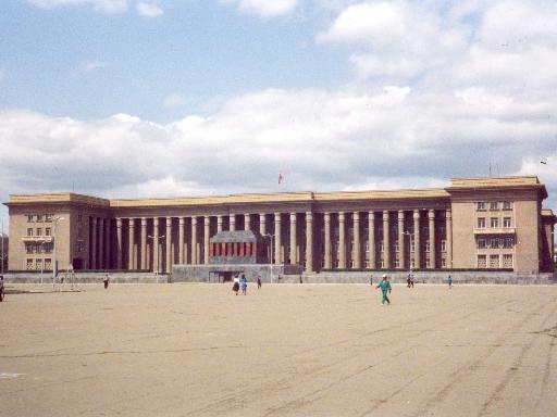 Het Suche Bator plein in Ulan Bator