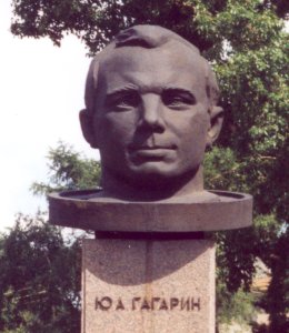 Standbeeld van Ruslands eerste ruimtevaarder, Joeri Gagarin
