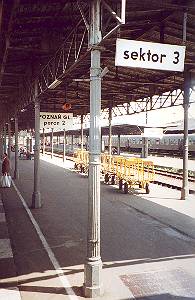 Het station van Poznan in Polen